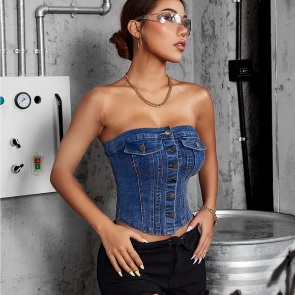 Jean halter top - Picture 3 of 6